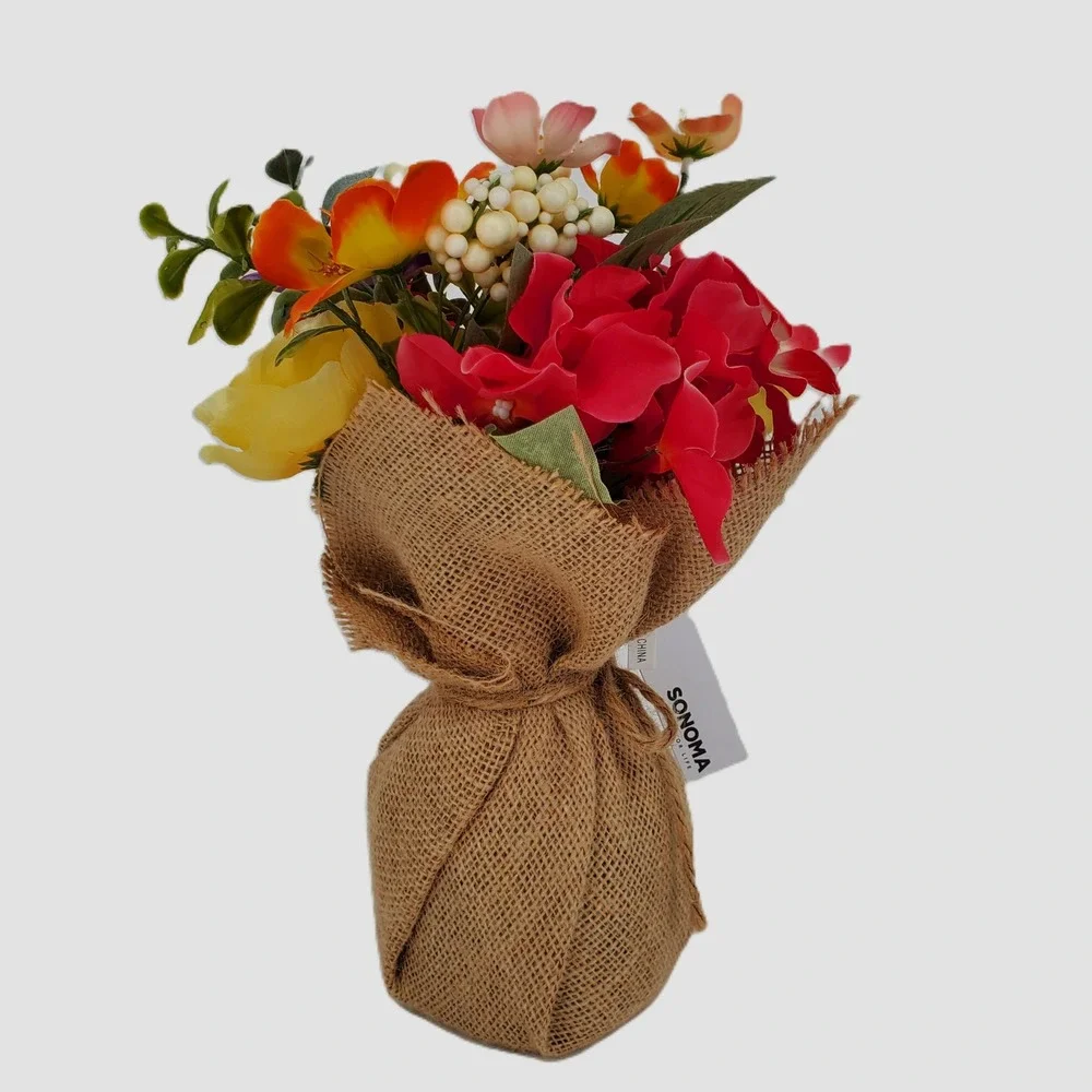 Sonoma Goods For Life Summer Garden Artificial Floral‎ Bouquet Burlap 11SNDDWB29